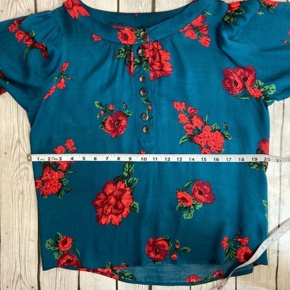 Anthropologie Maeve Kalas Henley Floral Blouse - Picture 8 of 12